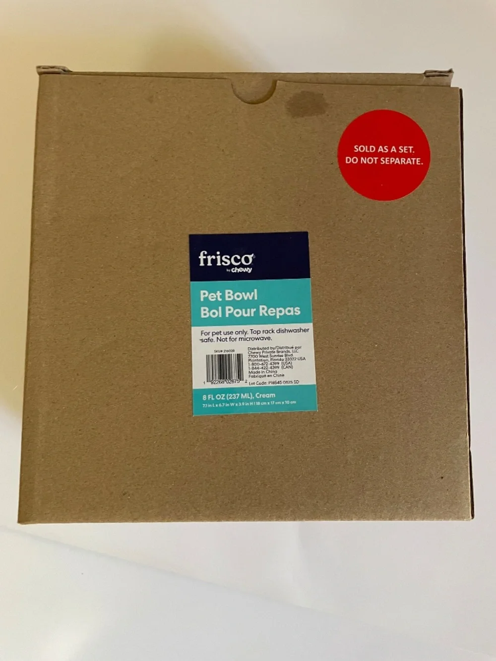Frisco Pet Bowl Elevated Angled Height for Comfort with Removable Metal Bowl